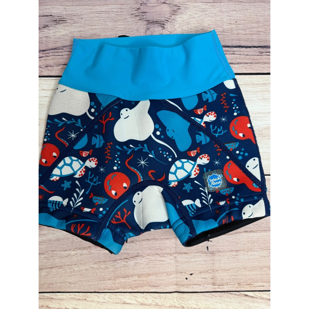 Splash About Jammers Swim Diaper Shorts Under the Sea Navy Blue 2XL 2-3 Years